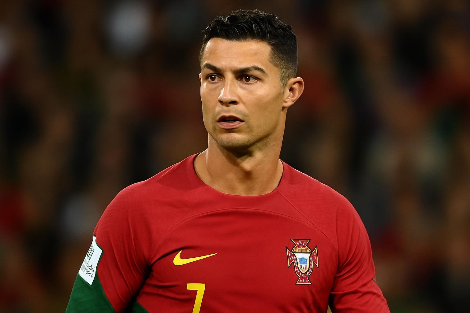 Cristiano Ronaldo playing for Portugal